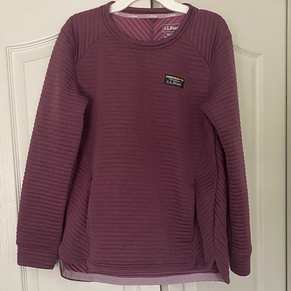 L.L. Bean Women's Airknit Sweatshirt in Plum
